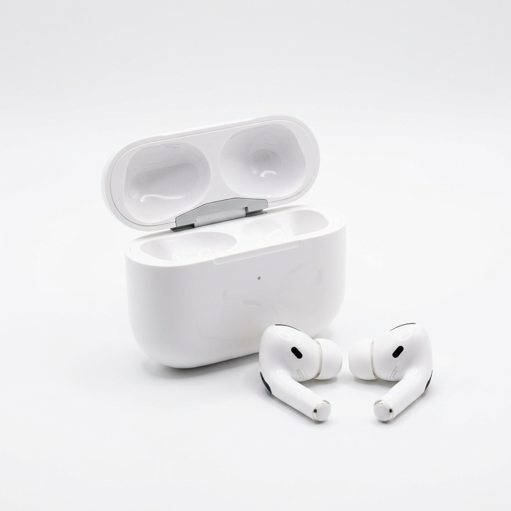Foto profissional de fone bluetooth em estúdio clean